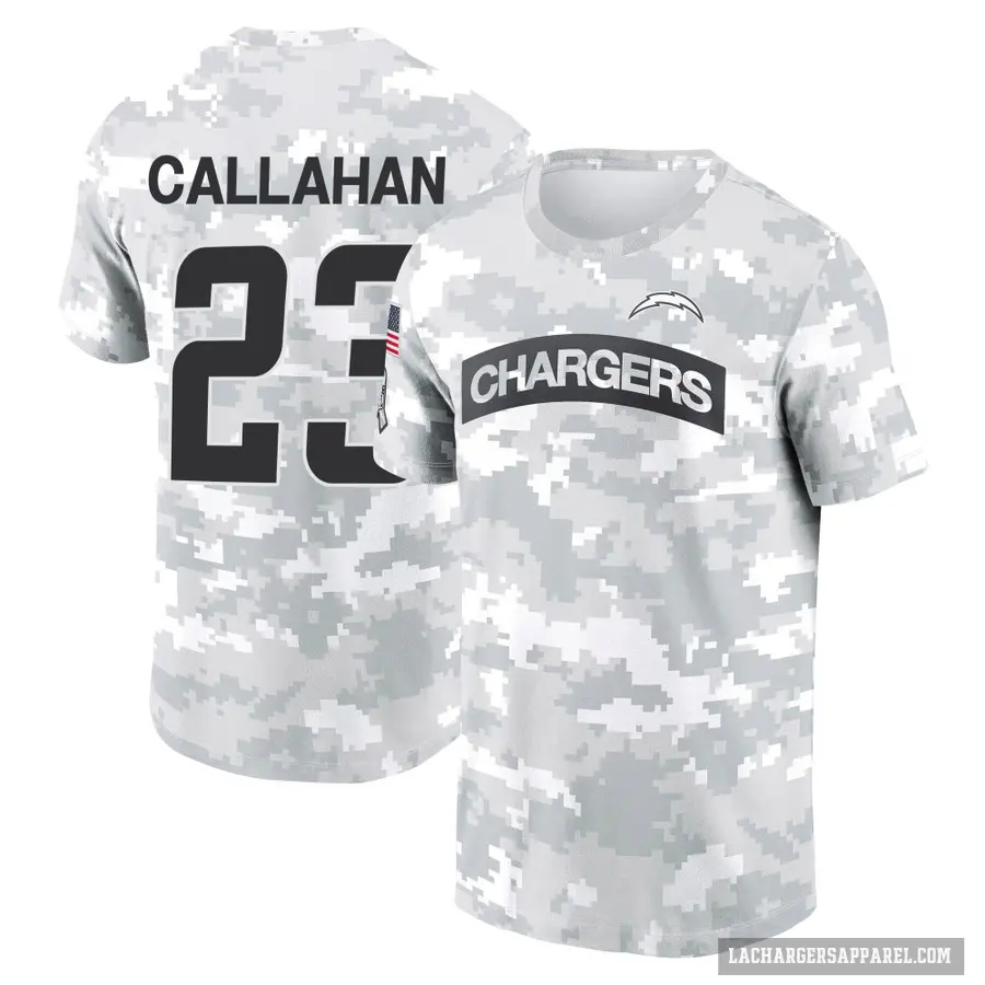 Men's ＃23 Bryce Callahan Los Angeles Chargers Camo Arctic 2024 Salute to Service Performance T-Shirt