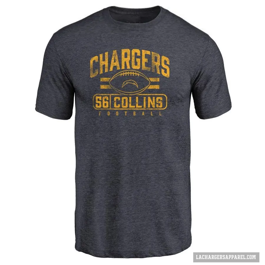 Men's ＃56 Chris Collins Los Angeles Chargers Navy Flanker T-Shirt
