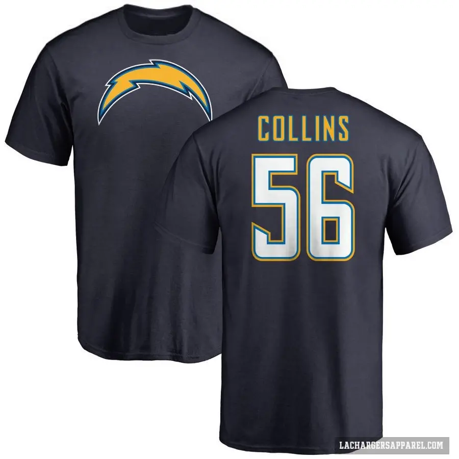 Men's ＃56 Chris Collins Los Angeles Chargers Navy T-Shirt