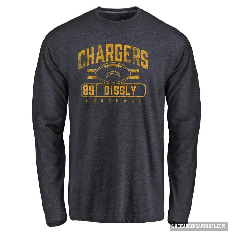 Men's ＃89 Will Dissly Los Angeles Chargers Navy Flanker Long Sleeve T-Shirt