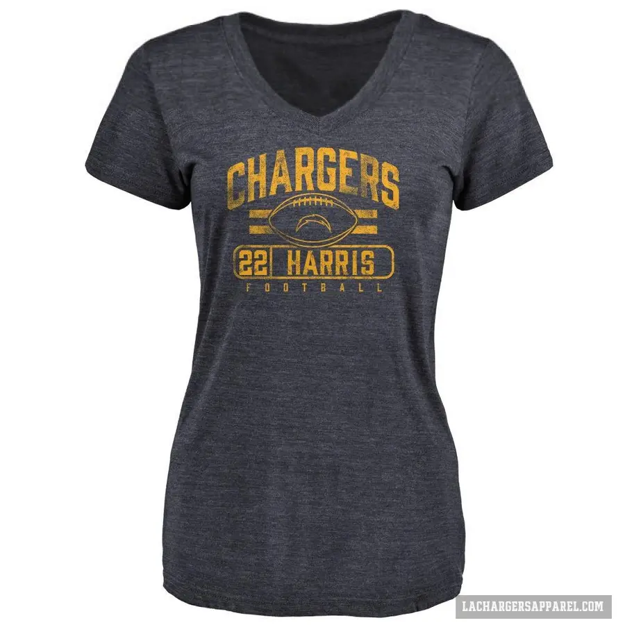 Women's ＃22 Najee Harris Los Angeles Chargers Navy Flanker T-Shirt