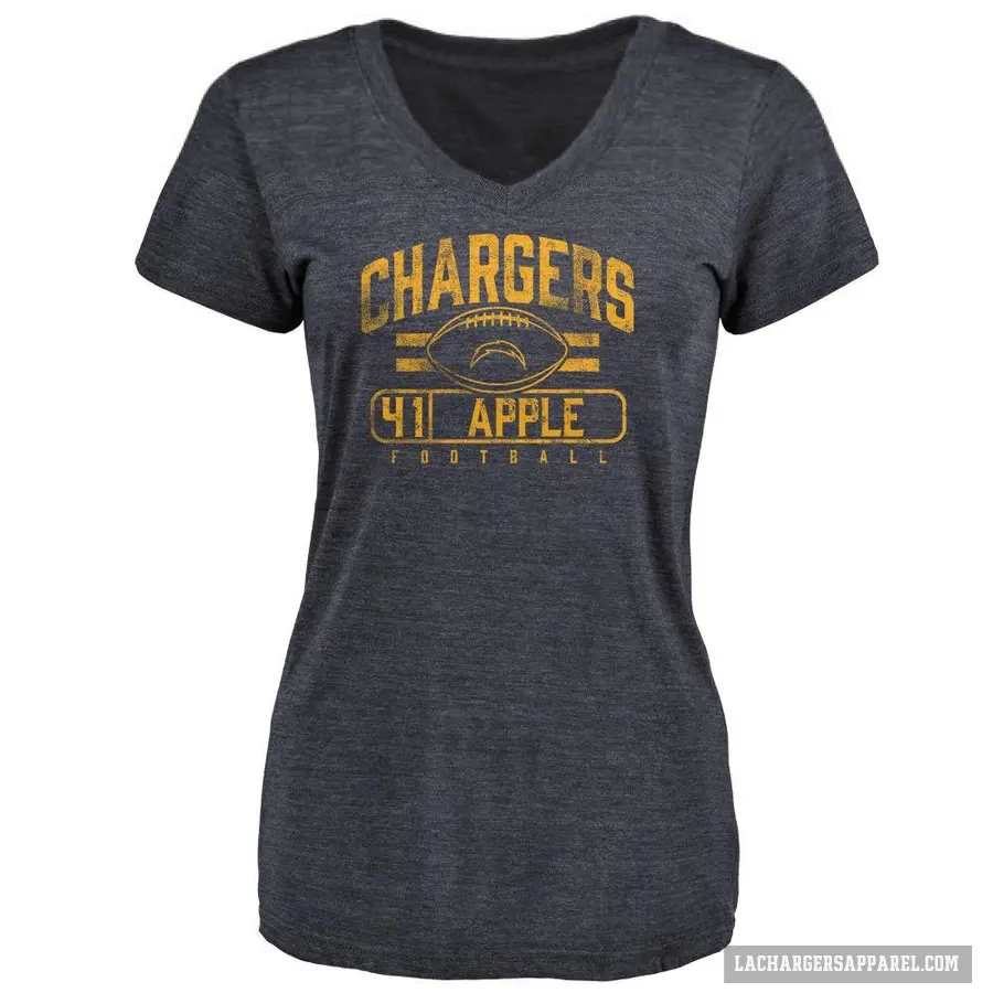 Women's ＃41 Eli Apple Los Angeles Chargers Navy Flanker T-Shirt