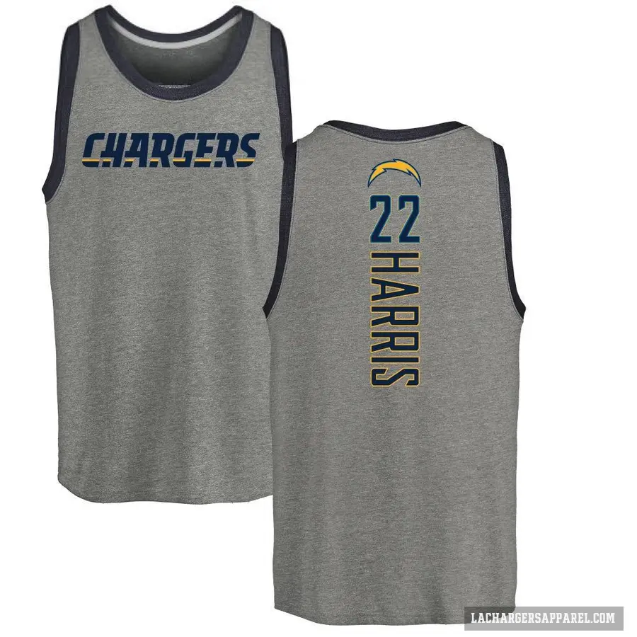 Youth ＃22 Najee Harris Los Angeles Chargers Ash Backer Tank Top