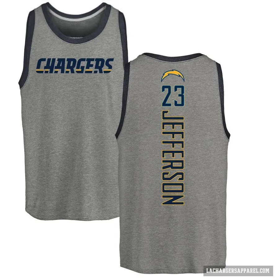 Youth ＃23 Tony Jefferson Los Angeles Chargers Ash Backer Tank Top