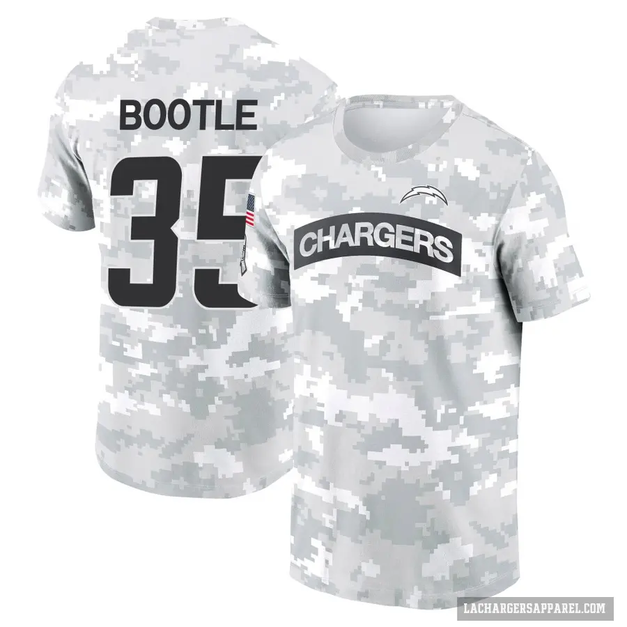 Youth ＃35 Dicaprio Bootle Los Angeles Chargers Camo Arctic 2024 Salute to Service Performance T-Shirt