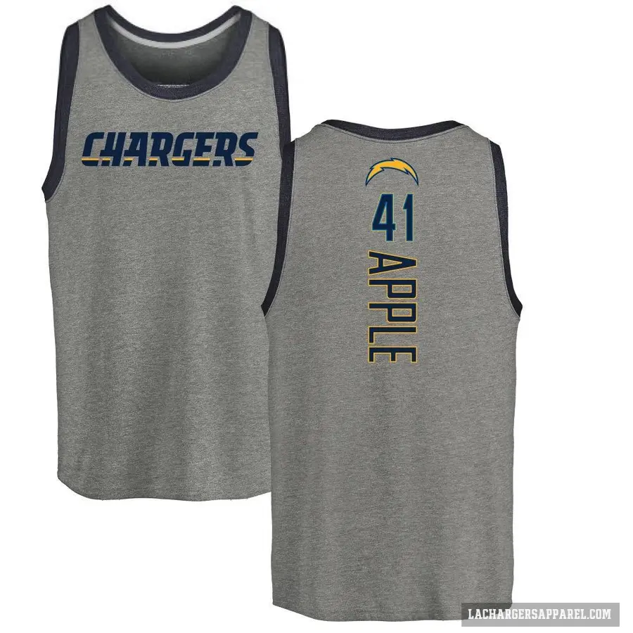 Youth ＃41 Eli Apple Los Angeles Chargers Ash Backer Tank Top