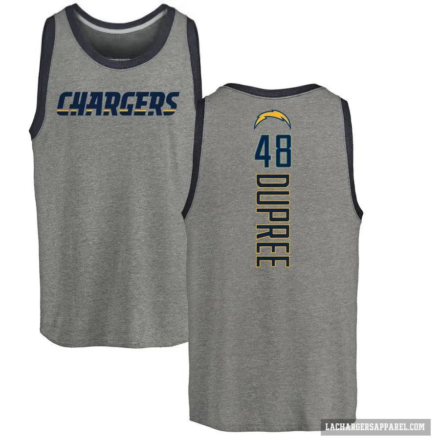 Youth ＃48 Bud Dupree Los Angeles Chargers Ash Backer Tank Top