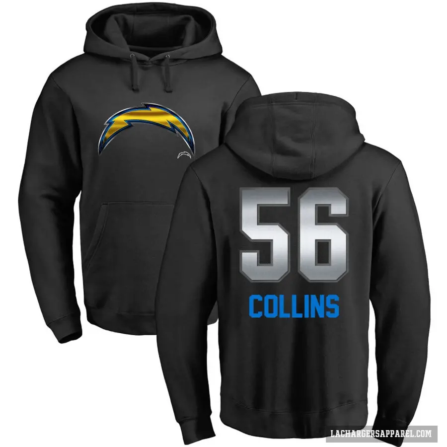 Youth ＃56 Chris Collins Los Angeles Chargers Black Midnight Mascot Pullover Hoodie