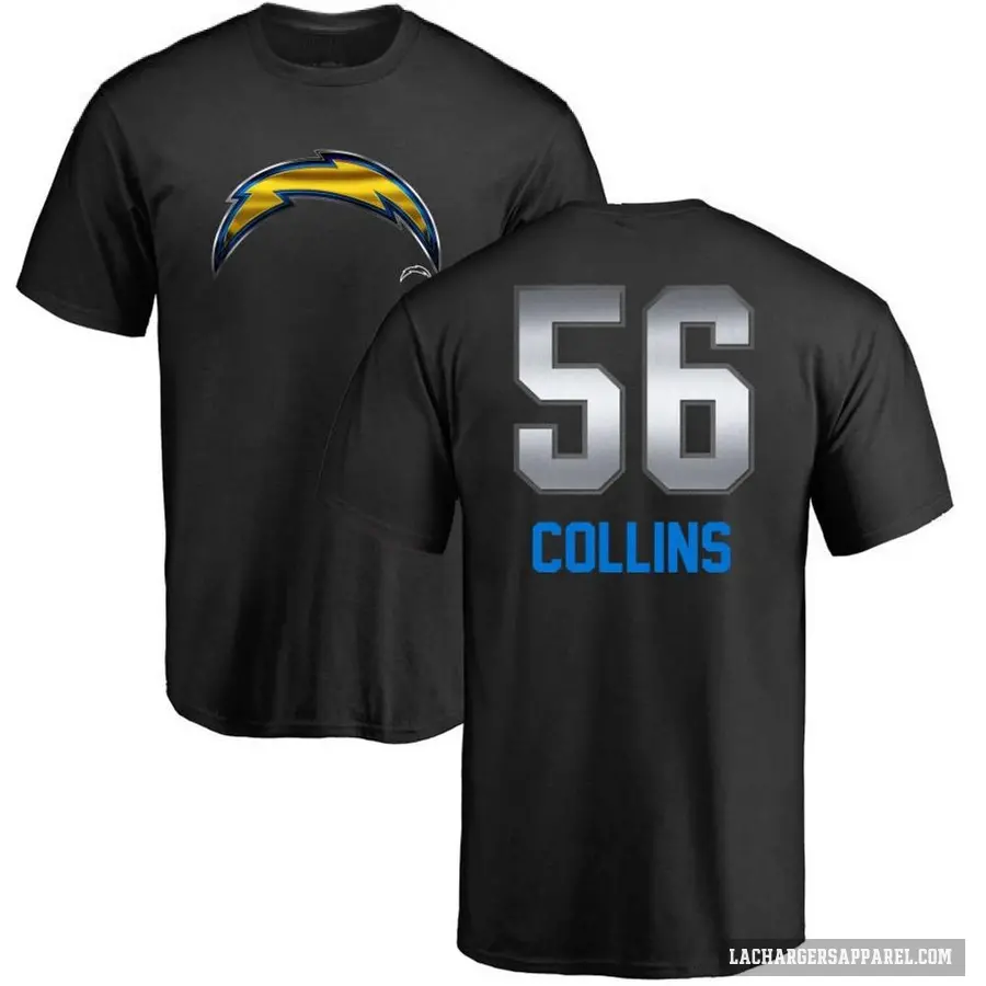 Youth ＃56 Chris Collins Los Angeles Chargers Black Midnight Mascot T-Shirt