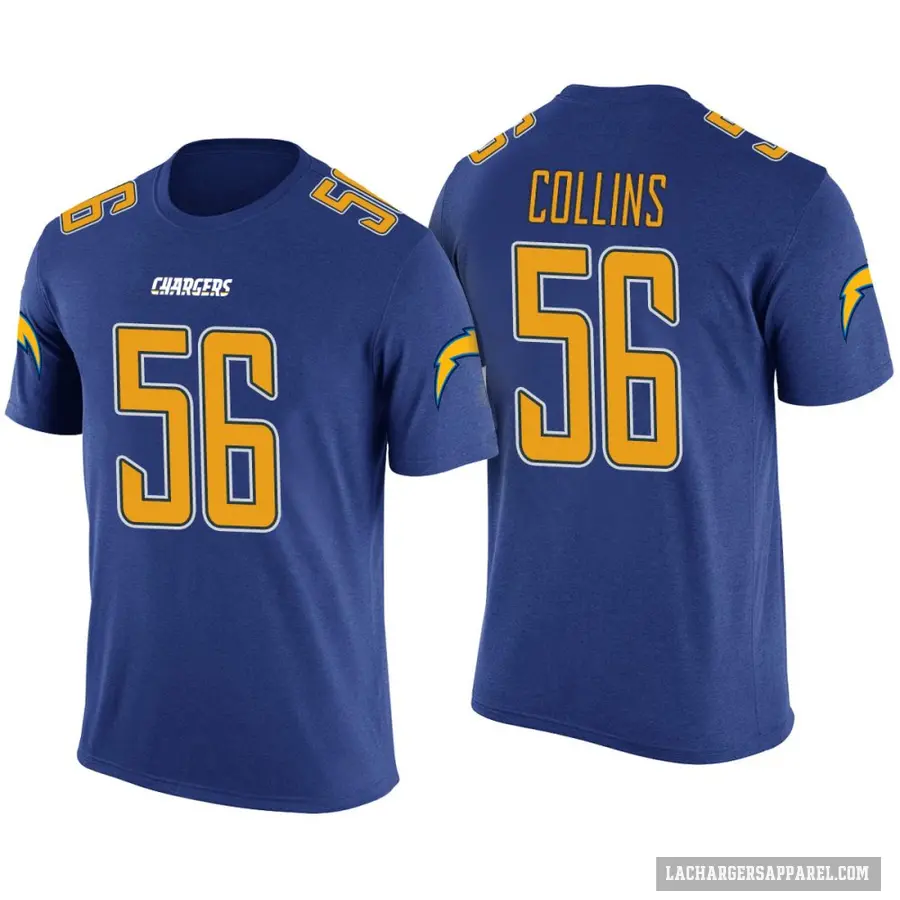 Youth ＃56 Chris Collins Los Angeles Chargers Blue Color Rush T-Shirt