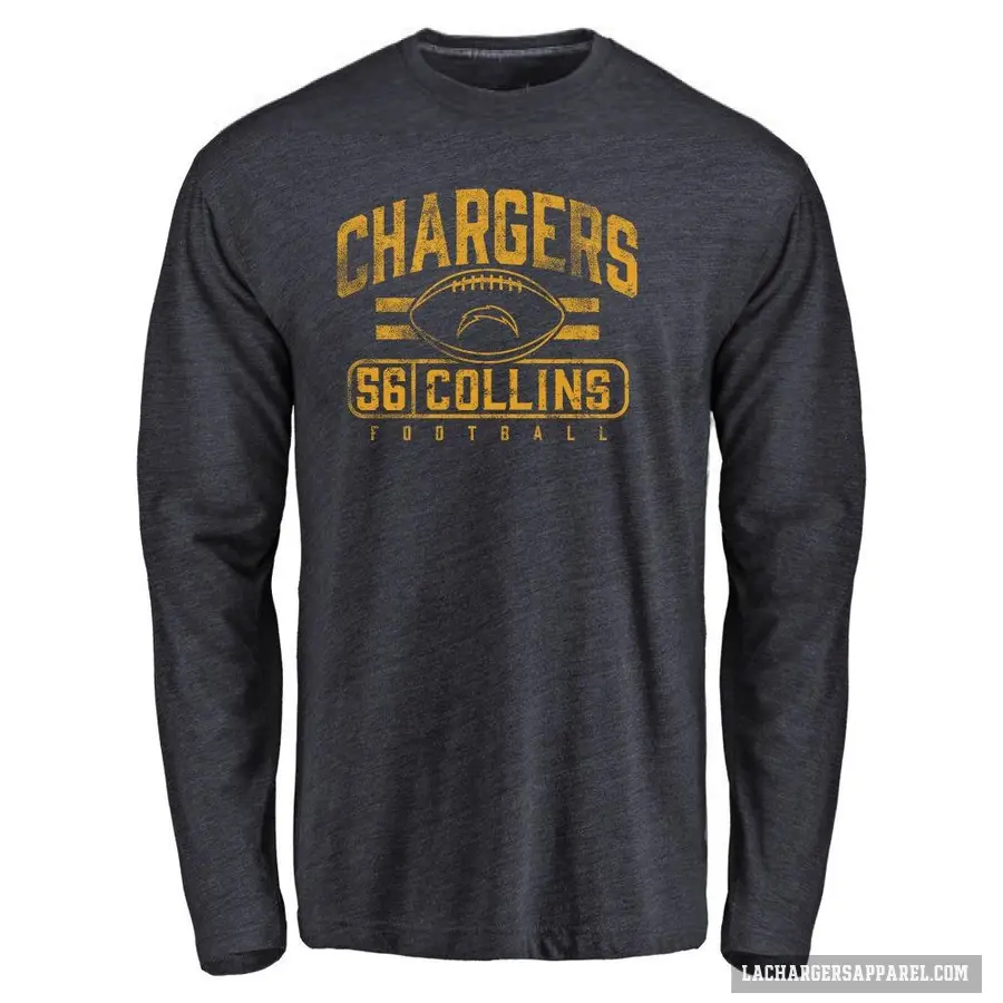 Youth ＃56 Chris Collins Los Angeles Chargers Navy Flanker Long Sleeve T-Shirt