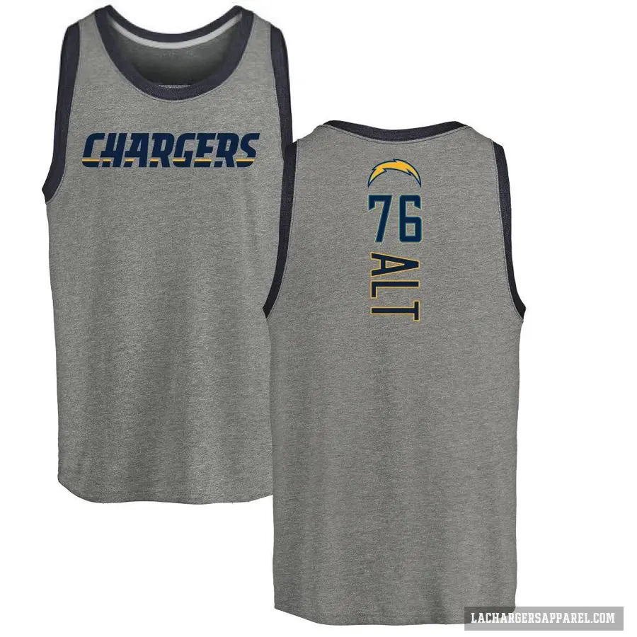 Youth ＃76 Joe Alt Los Angeles Chargers Ash Backer Tank Top