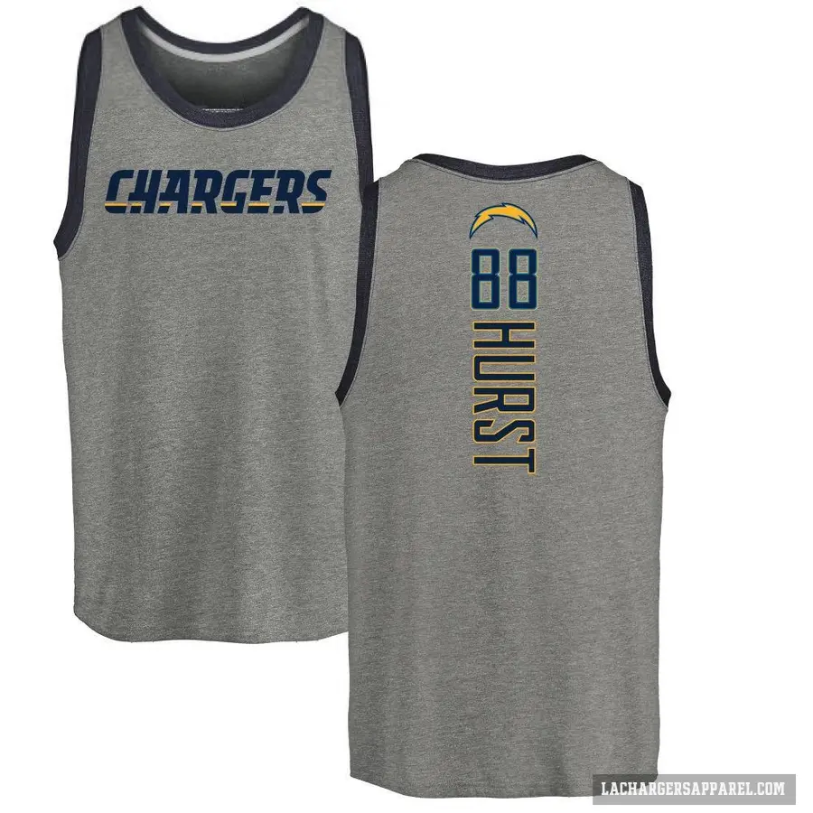 Youth ＃88 Hayden Hurst Los Angeles Chargers Ash Backer Tank Top