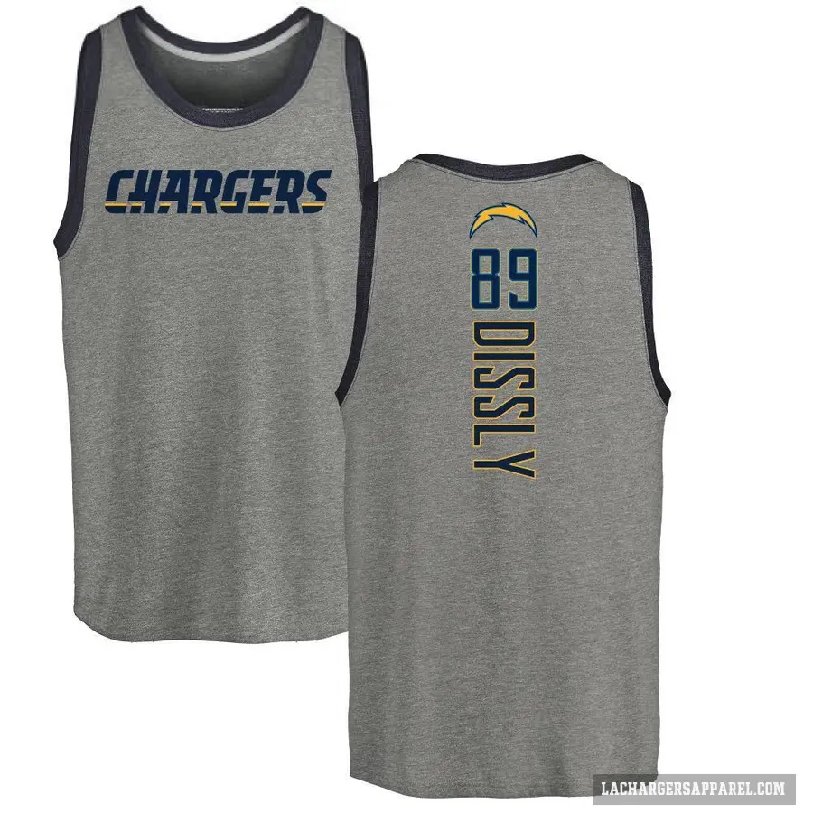 Youth ＃89 Will Dissly Los Angeles Chargers Ash Backer Tank Top